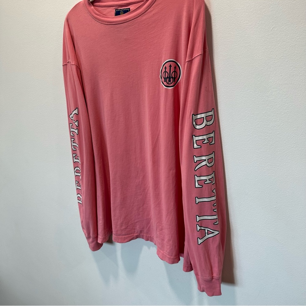 Beretta Pink Crewneck Long Sleeve Logo Shirt Women’s size XXL - Picture 2 of 6